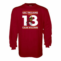 USC Trojans Caleb Williams 2022 Heisman Trophy Winner Long Sleeve Cardinal T-Shirt